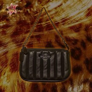 Coach Nolita 19 Quilted Black Leather Shoulder Bag w/ Gunmetal Hardware